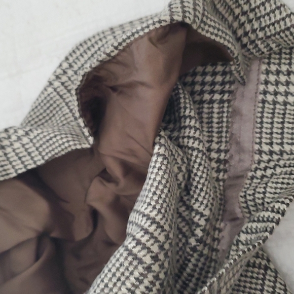 Vintage JH Collectibles Wool Blend Plaid Suit Sz 8 Gray Cream - Picture 16 of 16